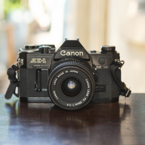 Canon AE-1 (Black) – Canon Lens FD 28mm f/2.8