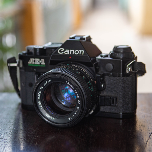Canon AE-1 Program (Black) – Canon Lens 50mm f/1.4 FDn